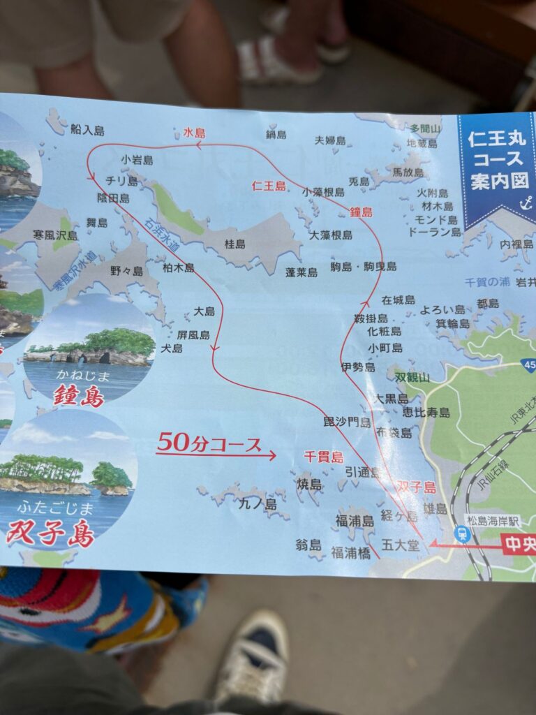 遊覧船のチラシの裏の画像
